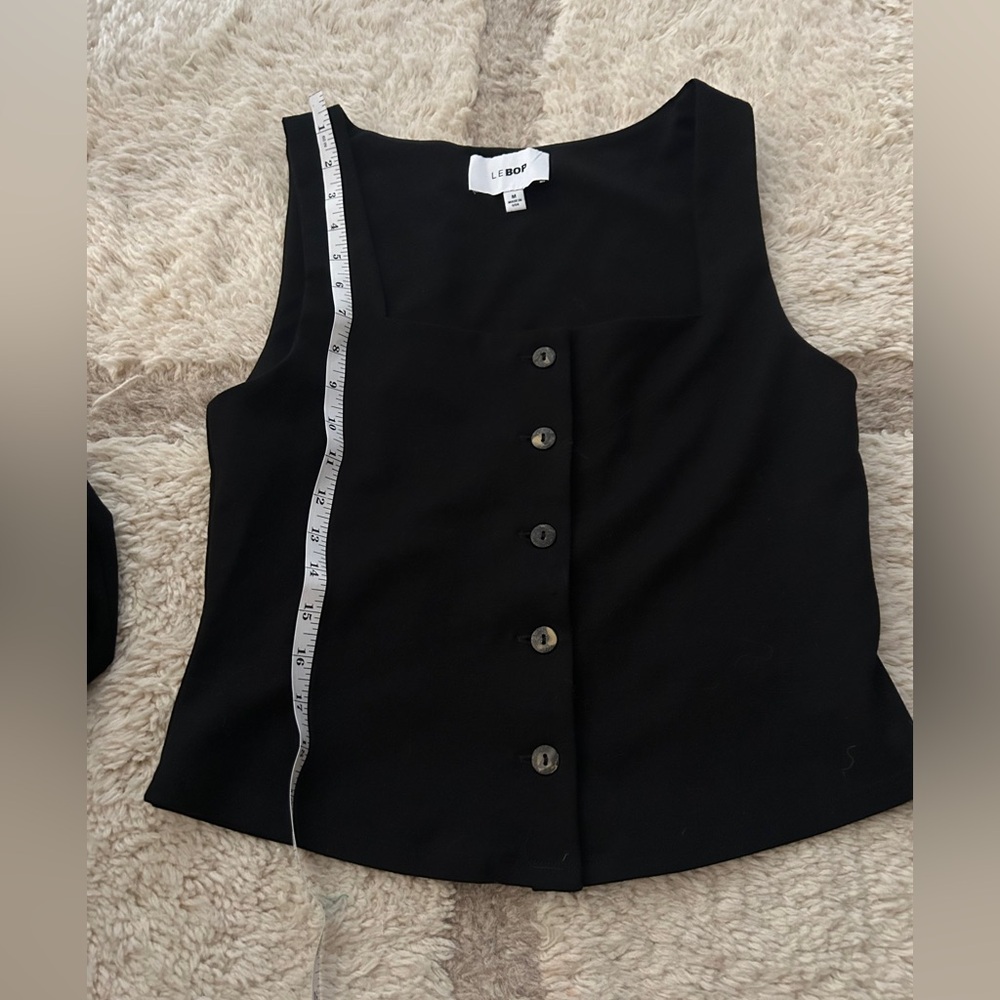 NWOT Le Bop Shopbop Eloise Shorts and Vest Set Medium Black - Picture 6 of 15